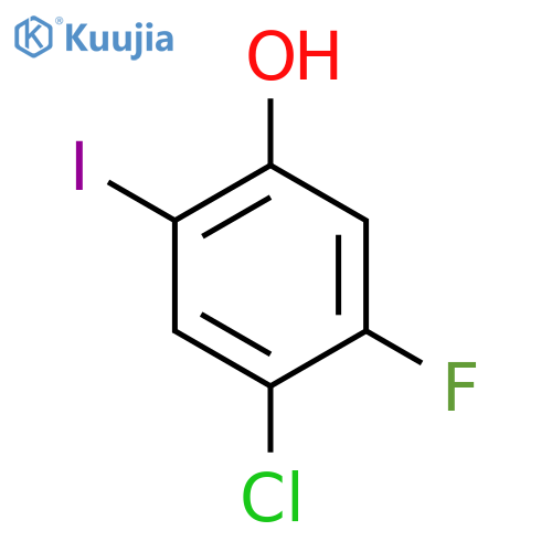 4-CHLORO-5-FLUORO-2-IODOPHENOL structure