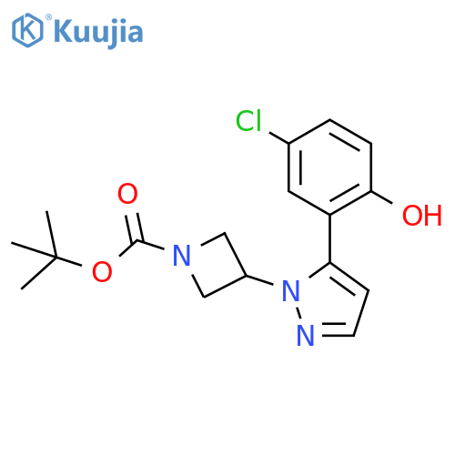 Tert-butyl 3-(5-(5-chloro-2-hydroxyphenyl)-1H-pyrazol-1-yl)azetidine-1-carboxylate structure