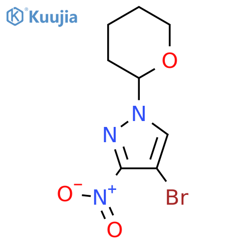 1H-Pyrazole, 4-bromo-3-nitro-1-(tetrahydro-2H-pyran-2-yl)- structure