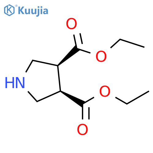 3,4-Pyrrolidinedicarboxylic acid, 3,4-diethyl ester, (3R,4S)-rel- structure