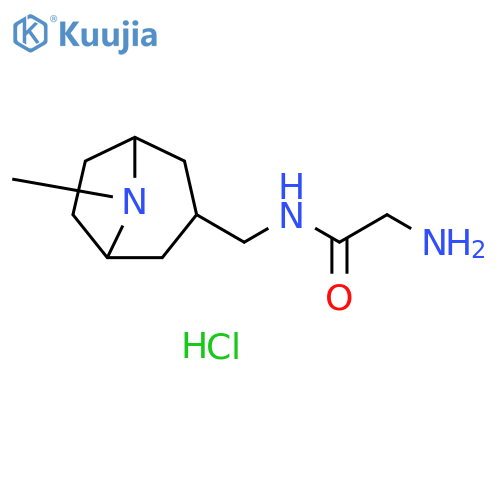 2-amino-N-[(8-methyl-8-azabicyclo[3.2.1]octan-3-yl)methyl]acetamide;dihydrochloride structure
