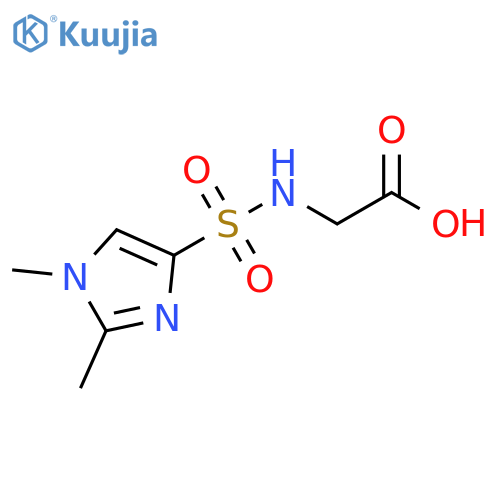 2-(1,2-dimethyl-1H-imidazole-4-sulfonamido)acetic acid structure