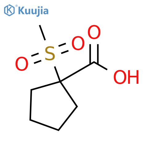 1-methanesulfonylcyclopentane-1-carboxylic acid structure