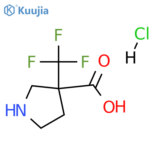 3-(trifluoromethyl)pyrrolidine-3-carboxylic acid hydrochloride structure