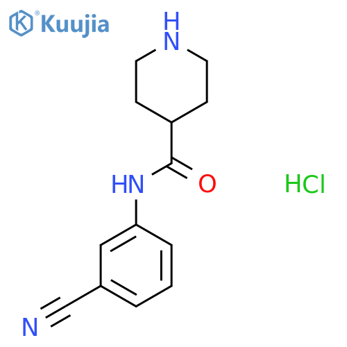 N-(3-cyanophenyl)piperidine-4-carboxamide hydrochloride structure