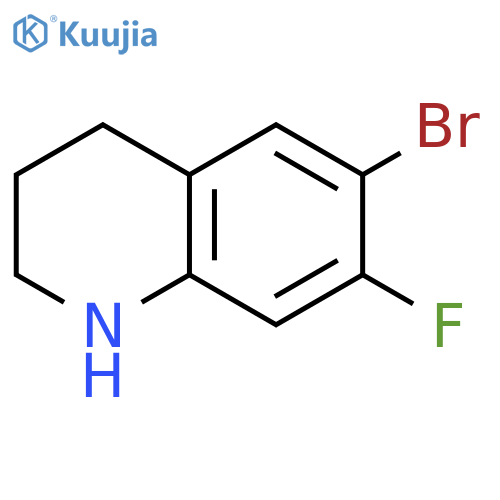 6-Bromo-7-fluoro-1,2,3,4-tetrahydroquinoline structure