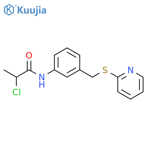 2-Chloro-N-{3-(pyridin-2-ylsulfanyl)methylphenyl}propanamide structure