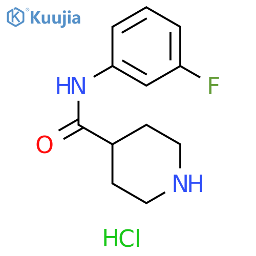 N-(3-fluorophenyl)piperidine-4-carboxamide hydrochloride structure