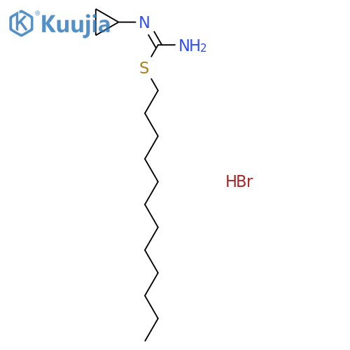 N'-Cyclopropyl(dodecylsulfanyl)methanimidamide hydrobromide structure