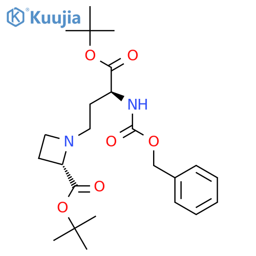 (2S,3’S)-N-3-t-Butoxycarbonyl-3-benzyloxycarbonylamino-propylazetidine-2-carboxylic Acid, t-Butyl Ester structure
