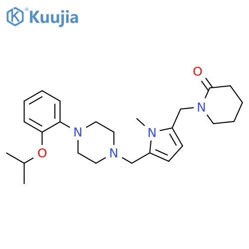 2-Piperidinone,1-[[1-methyl-5-[[4-[2-(1-methylethoxy)phenyl]-1-piperazinyl]methyl]-1H-pyrrol-2-yl]methyl]- structure