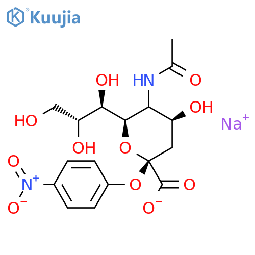2-O-(p-Nitrophenyl)-a-D-N-acetylneuraminic Acid, Sodium Salt, X Hydrate structure