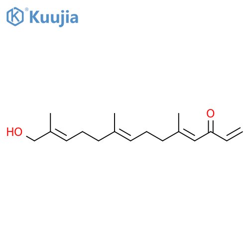 1,4,8,12-Tetradecatetraen-3-one, 14-hydroxy-5,9,13-trimethyl-, (E,E,E)- (9CI) structure
