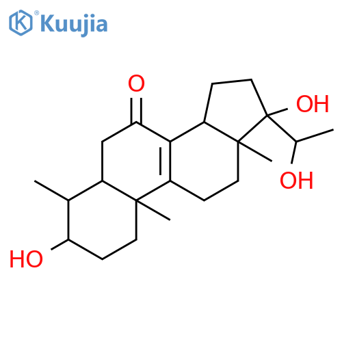 (3R,4S,5S,17R,20R)-3,17,20-trihydroxy-4-methylpregn-8-en-7-one structure