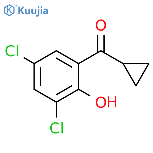 2,4-dichloro-6-cyclopropanecarbonylphenol structure