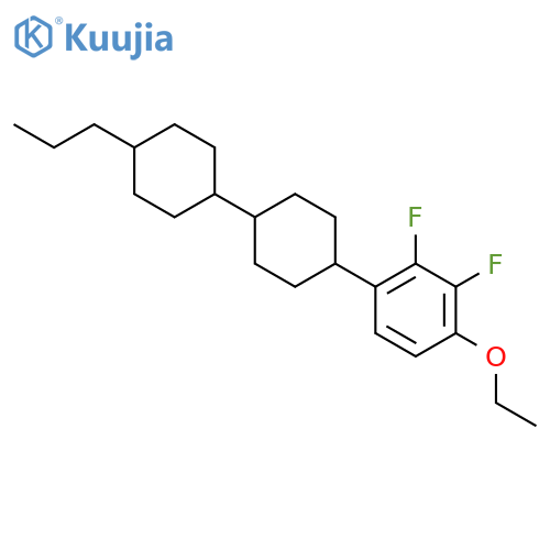 trans(trans)-1-Ethoxy-2,3-difluoro-4-(trans,trans)-4'-propyl1,1'-bicyclohexyl-4-ylbenzene structure