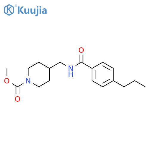 methyl 4-{(4-propylphenyl)formamidomethyl}piperidine-1-carboxylate structure
