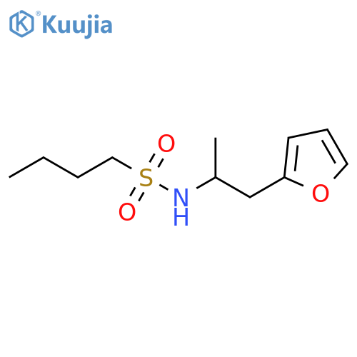 N-1-(furan-2-yl)propan-2-ylbutane-1-sulfonamide structure
