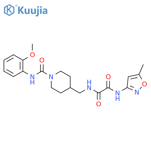 N'-({1-(2-methoxyphenyl)carbamoylpiperidin-4-yl}methyl)-N-(5-methyl-1,2-oxazol-3-yl)ethanediamide structure