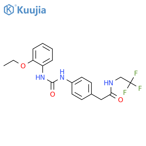 2-(4-{(2-ethoxyphenyl)carbamoylamino}phenyl)-N-(2,2,2-trifluoroethyl)acetamide structure