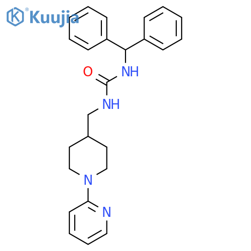 1-(diphenylmethyl)-3-{1-(pyridin-2-yl)piperidin-4-ylmethyl}urea structure