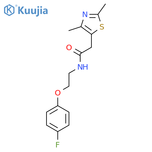2-(2,4-dimethyl-1,3-thiazol-5-yl)-N-2-(4-fluorophenoxy)ethylacetamide structure
