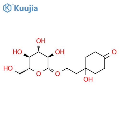 Cyclohexanone, 4-[2-(b-D-glucopyranosyloxy)ethyl]-4-hydroxy- structure