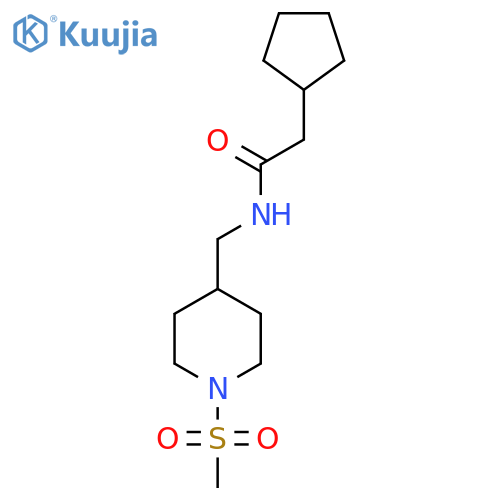 2-cyclopentyl-N-(1-methanesulfonylpiperidin-4-yl)methylacetamide structure