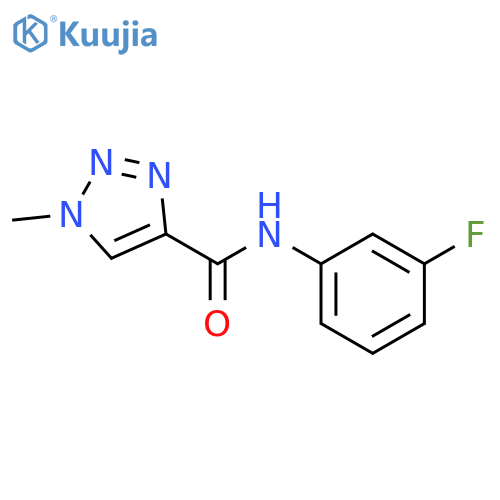 N-(3-fluorophenyl)-1-methyl-1H-1,2,3-triazole-4-carboxamide structure