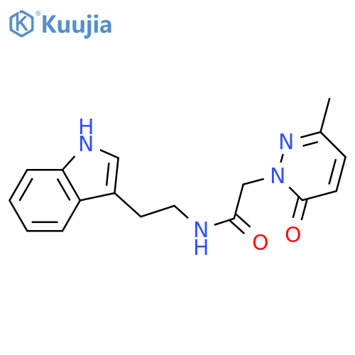 N-[2-(1H-indol-3-yl)ethyl]-2-(3-methyl-6-oxo-1,6-dihydropyridazin-1-yl)acetamide structure