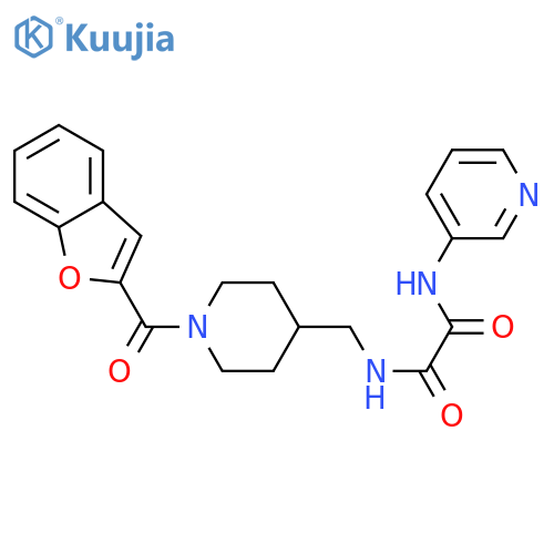 N-{1-(1-benzofuran-2-carbonyl)piperidin-4-ylmethyl}-N'-(pyridin-3-yl)ethanediamide structure