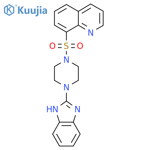 8-{4-(1H-1,3-benzodiazol-2-yl)piperazin-1-ylsulfonyl}quinoline structure