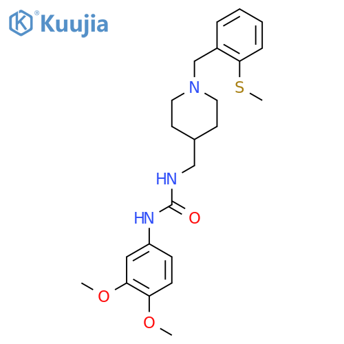 1-(3,4-dimethoxyphenyl)-3-(1-{2-(methylsulfanyl)phenylmethyl}piperidin-4-yl)methylurea structure