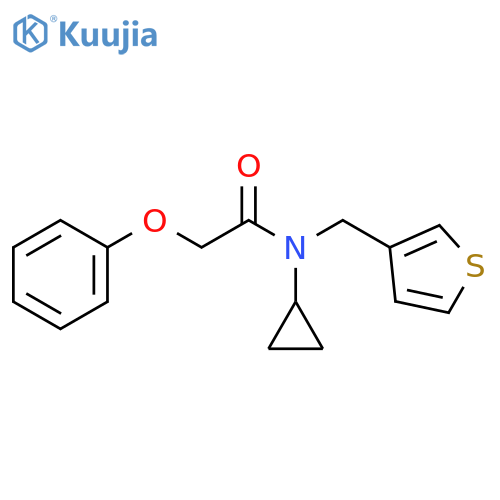 N-cyclopropyl-2-phenoxy-N-(thiophen-3-yl)methylacetamide structure