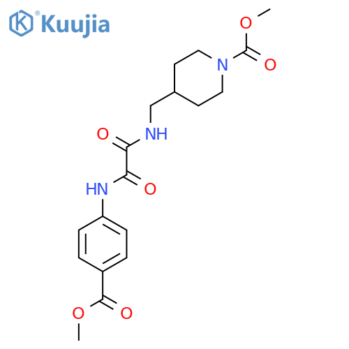 methyl 4-({4-(methoxycarbonyl)phenylcarbamoyl}formamido)methylpiperidine-1-carboxylate structure