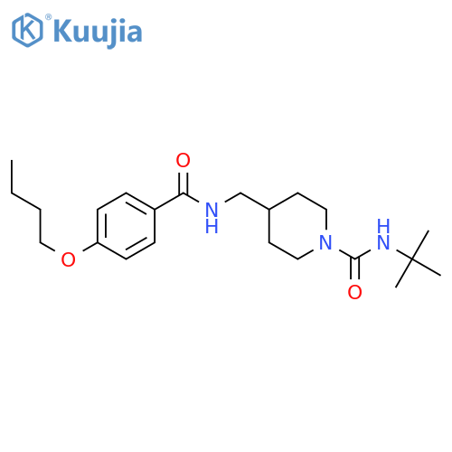 4-{[(4-butoxyphenyl)formamido]methyl}-N-tert-butylpiperidine-1-carboxamide structure
