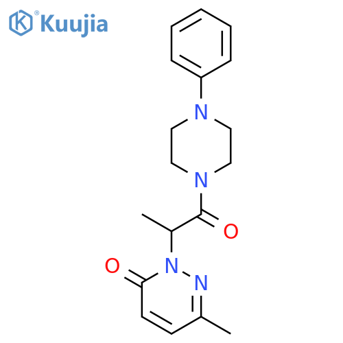 6-methyl-2-[1-oxo-1-(4-phenylpiperazin-1-yl)propan-2-yl]-2,3-dihydropyridazin-3-one structure