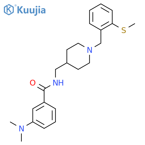 3-(dimethylamino)-N-(1-{2-(methylsulfanyl)phenylmethyl}piperidin-4-yl)methylbenzamide structure