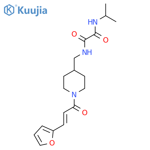 N'-({1-(2E)-3-(furan-2-yl)prop-2-enoylpiperidin-4-yl}methyl)-N-(propan-2-yl)ethanediamide structure