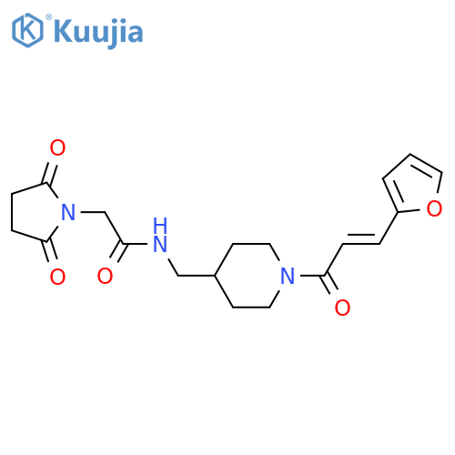 2-(2,5-dioxopyrrolidin-1-yl)-N-({1-[(2E)-3-(furan-2-yl)prop-2-enoyl]piperidin-4-yl}methyl)acetamide structure