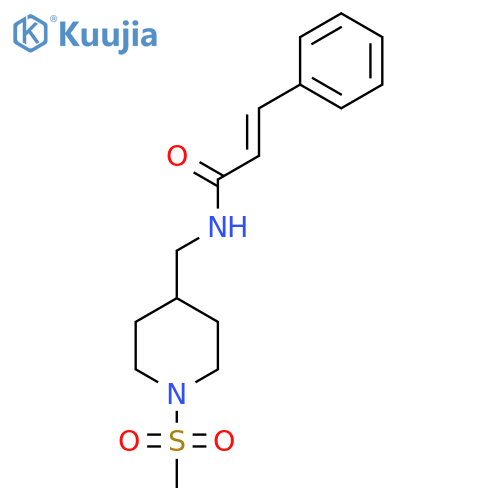 (2E)-N-(1-methanesulfonylpiperidin-4-yl)methyl-3-phenylprop-2-enamide structure