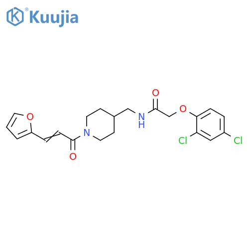 2-(2,4-dichlorophenoxy)-N-({1-(2E)-3-(furan-2-yl)prop-2-enoylpiperidin-4-yl}methyl)acetamide structure