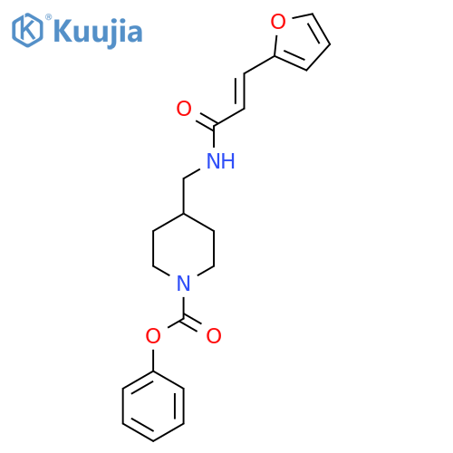 phenyl 4-{(2E)-3-(furan-2-yl)prop-2-enamidomethyl}piperidine-1-carboxylate structure