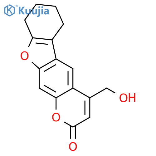 2H-Benzofuro[3,2-g]-1-benzopyran-2-one,6,7,8,9-tetrahydro-4-(hydroxymethyl)- structure