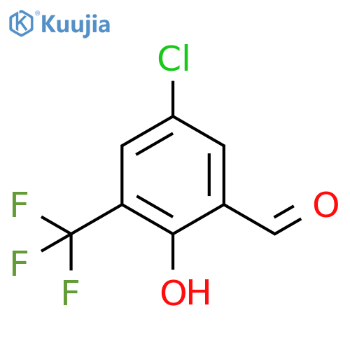 5-Chloro-2-hydroxy-3-(trifluoromethyl)benzaldehyde structure