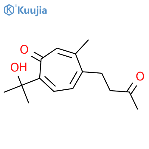 2-(2-Hydroxy-2-propanyl)-6-methyl-5-(3-oxobutyl)-2,4,6-cycloheptatrien-1-one structure