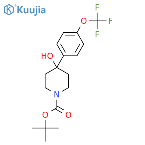 Tert-Butyl 4-hydroxy-4-(4-(trifluoromethoxy)phenyl)piperidine-1-carboxylate structure