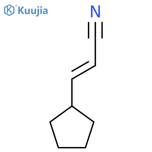 (E)-3-cyclopentylprop-2-enenitrile structure