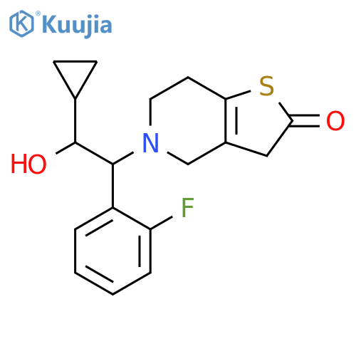 5-[2-Cyclopropyl-1-(2-fluorophenyl)-2-hydroxyethyl]-4,5,6,7-tetrahydrothieno[3,2-c]pyridin-2(3H)-one structure
