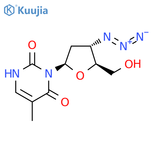 3-(3-Azido-2,3-dideoxy-β-D-erythro-pentofuranosyl)-5-methyl-2,4(1H,3H)-pyrimidinedione structure